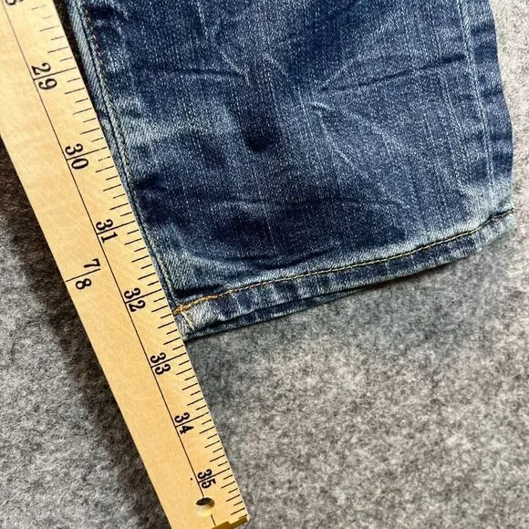 J Brand Jeans Women's‎ 27 Skinny Acid Wash Medium Blue Stretch Denim Low Rise - Picture 7 of 15